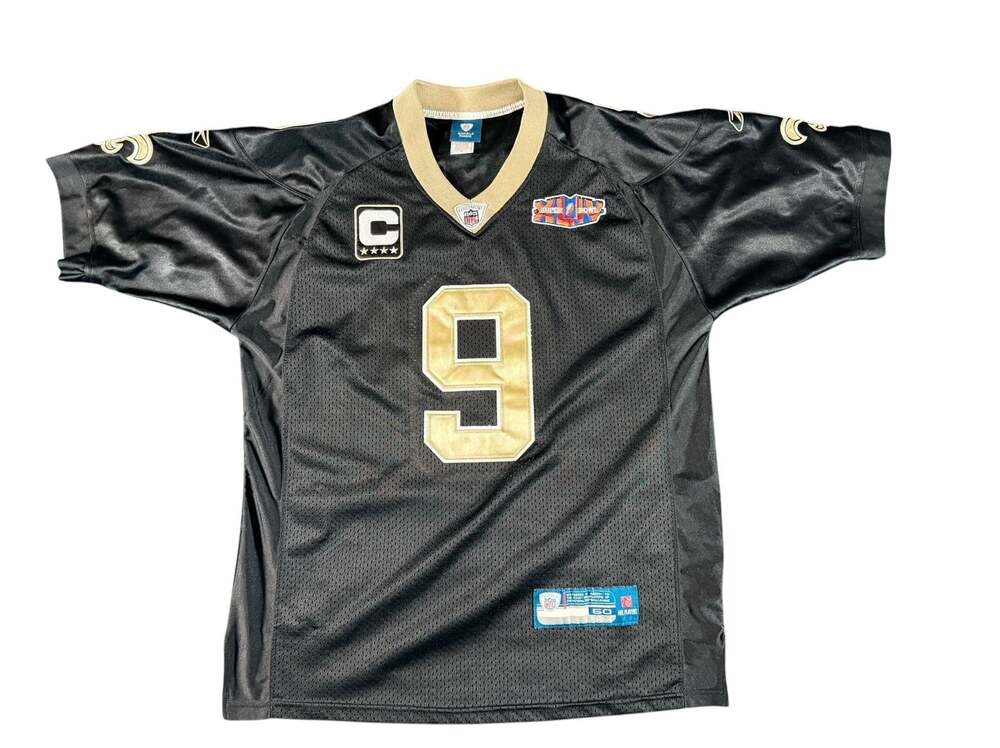 Reebok New Orleans Saints Drew Brees Super Bowl XLIV Jersey Size 50